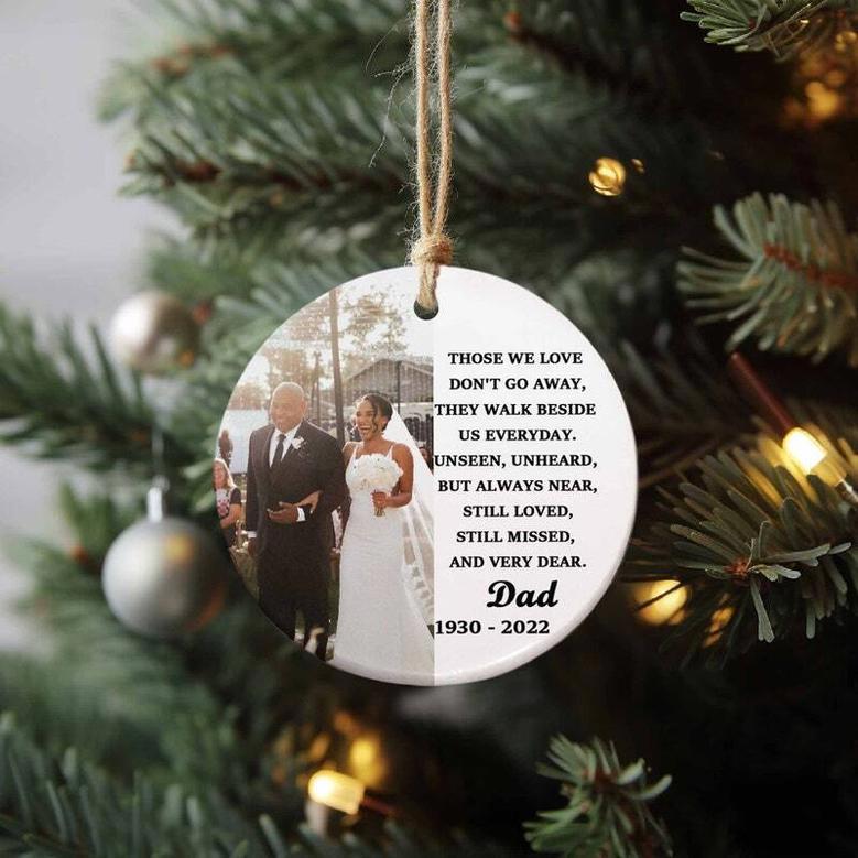 Personalized In Memory Of Dad Ornament - Heartfelt Remembrance Gift For Christmas