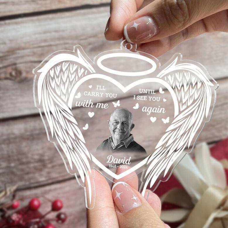 In Memory Of Dad Personalized Acrylic Ornament Sympathy Gift For Loss Of Loved Ones