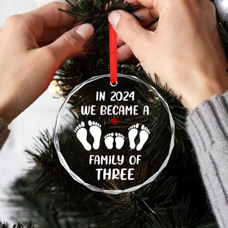 Thoughtful Acrylic Ornament For New Parents 2024 - Baby's First Christmas Tree Decoration