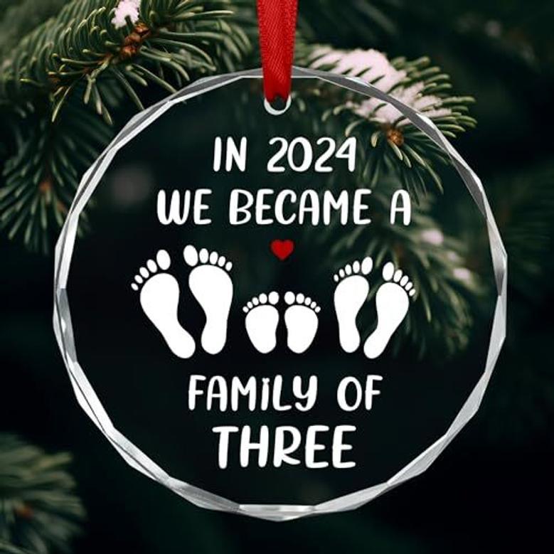 Thoughtful Acrylic Ornament For New Parents 2024 - Baby's First Christmas Tree Decoration