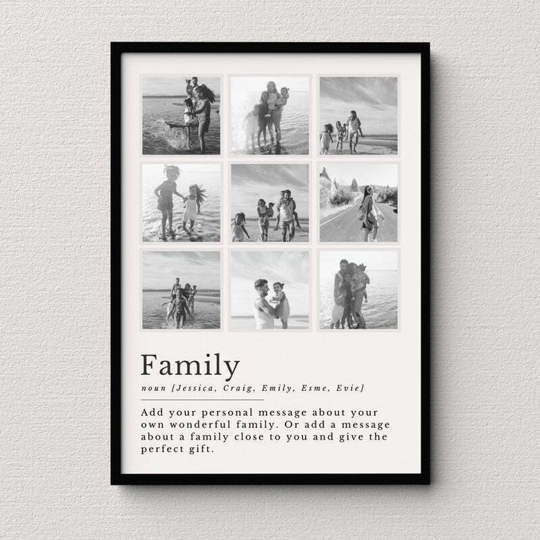 Custom Family Definition Canvas - Touching Wall Art For Housewarming Or Living Room Decor