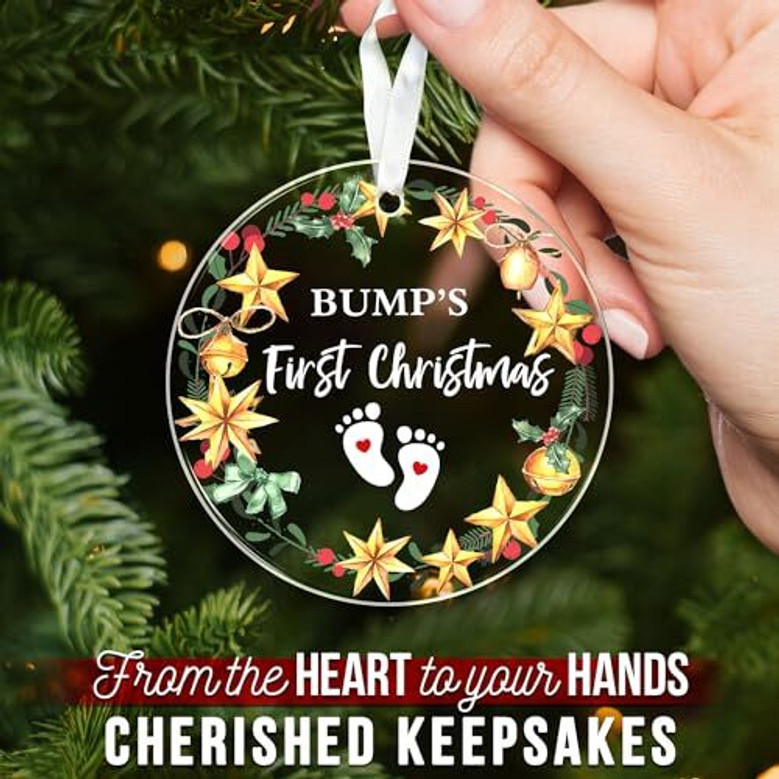 Heartfelt New Parents Ornament For Christmas Baby Announcement Gift - Mom & Dad Holiday Decor