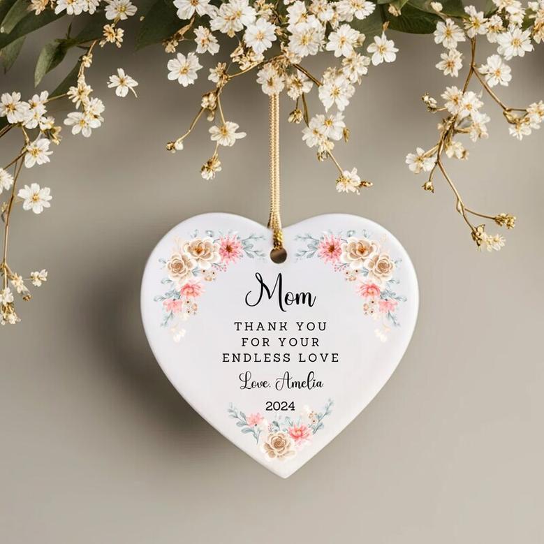 Thoughtful Thank You Mom Ornament Personalized Gift For Mother's Day