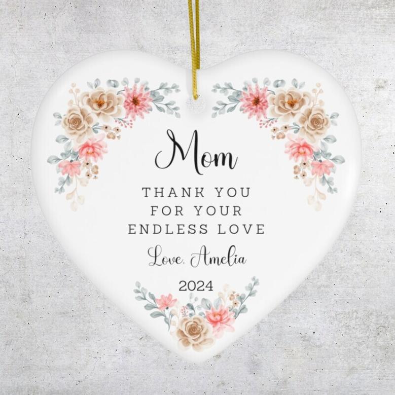 Thoughtful Thank You Mom Ornament Personalized Gift For Mother's Day