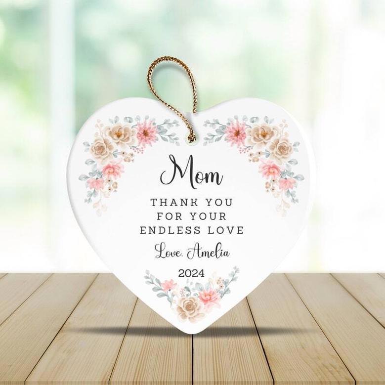 Thoughtful Thank You Mom Ornament Personalized Gift For Mother's Day