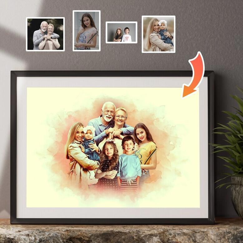 Heartfelt Dog Memorial Canvas - Add Loved One Photo For Family Portraits, Custom Christmas Gifts