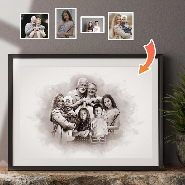 Custom Memorial Canvas - Add Loved One Photo For Heartfelt Family Dog Lover Portrait