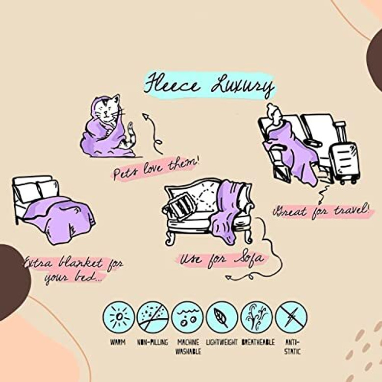 Personalized Dachshund Fleece Blanket For Kids - Soft Funny Dog Throw For Bed And Sofa