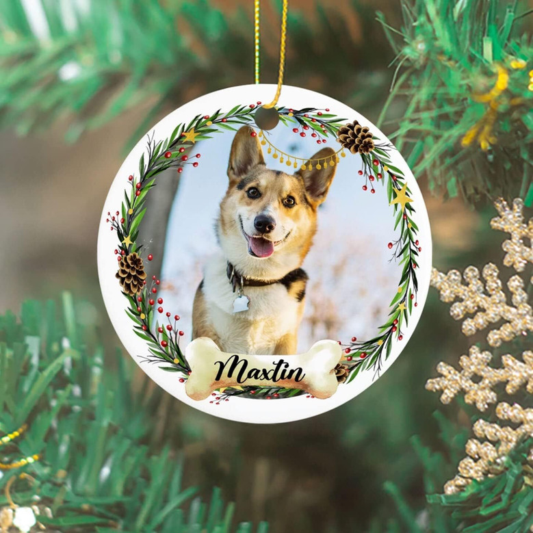 Personalized Dog Photo Frame Ornament For Dog Lovers - Custom Name & Photo - 2024 Christmas Gift For Dog Mom & Dad Personalized Dog Photo Frame Ornament For Dog Lovers - Custom Name & Photo - 2024 Christmas Gift For Dog Mom & Dad