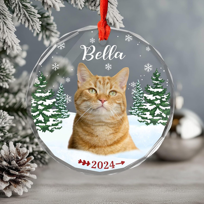 Personalized Pet Photo Ornament For Dog And Cat Lovers - Heartfelt Christmas Memorial Keepsake