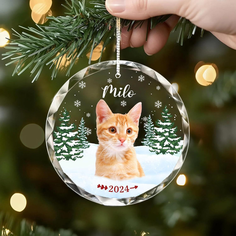 Personalized Pet Photo Ornament For Dog And Cat Lovers - Heartfelt Christmas Memorial Keepsake