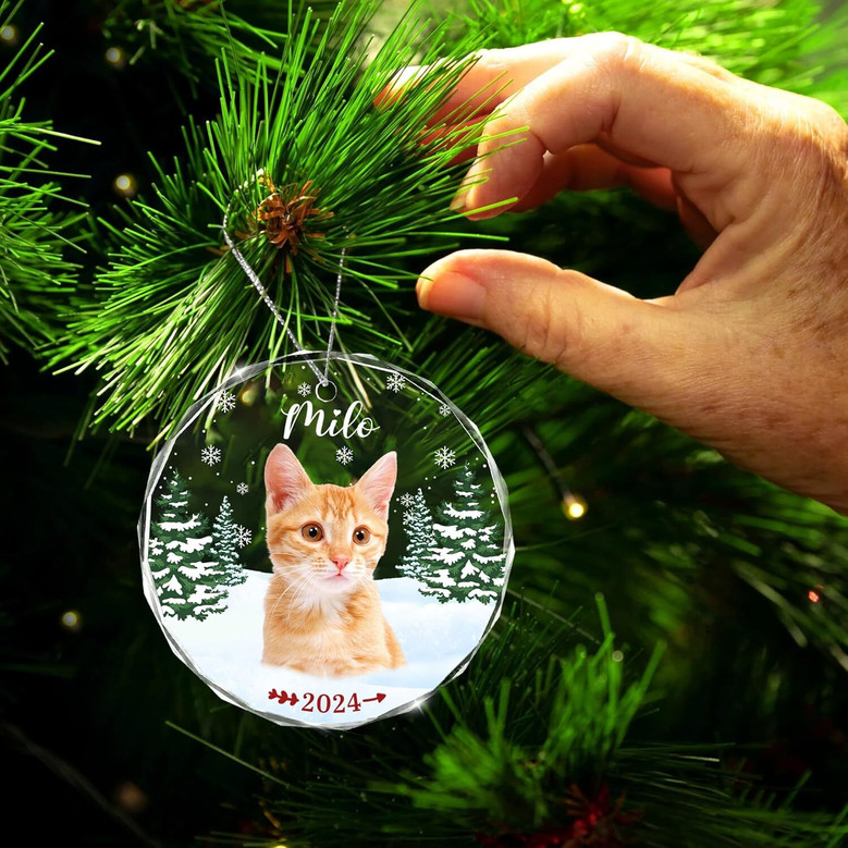 Personalized Pet Photo Ornament For Dog And Cat Lovers - Heartfelt Christmas Memorial Keepsake