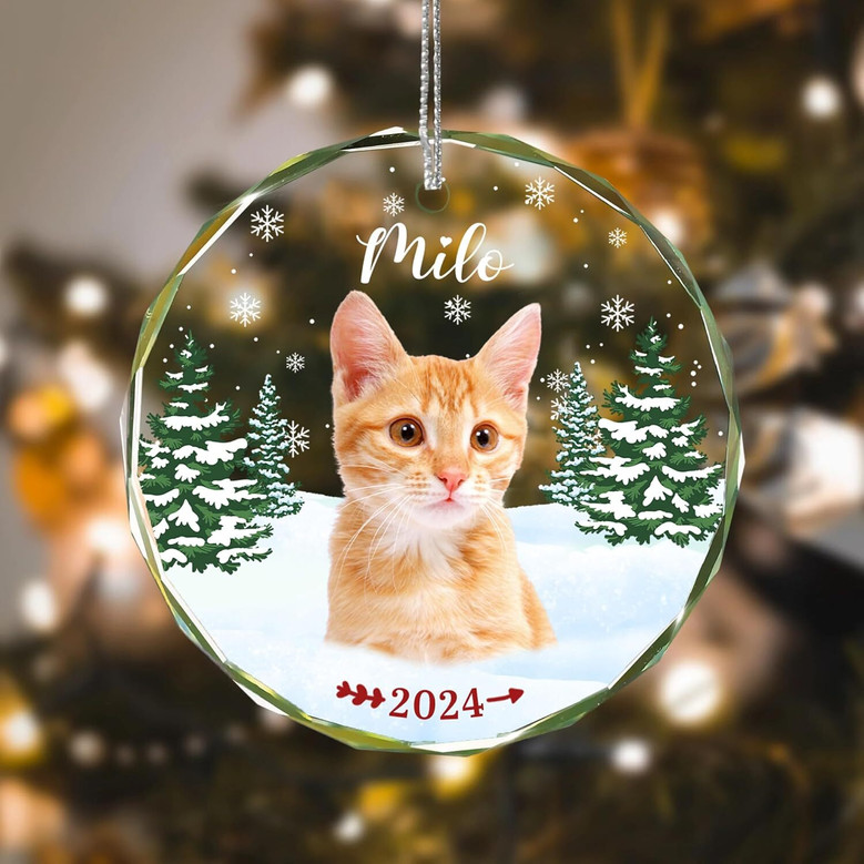 Personalized Pet Photo Ornament For Dog And Cat Lovers - Heartfelt Christmas Memorial Keepsake