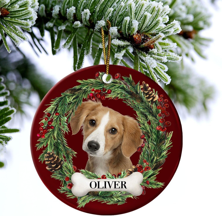 Personalized Dog Photo Christmas Ornaments 2024 For Pet Memorial Gifts