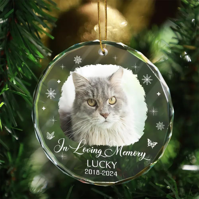 Touching Memorial Pet Ornament For Pet Lovers - Personalized Dog Cat Loss Gift