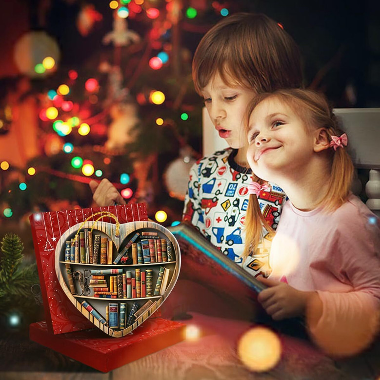 Personalized Book Lover Christmas Tree Ornament