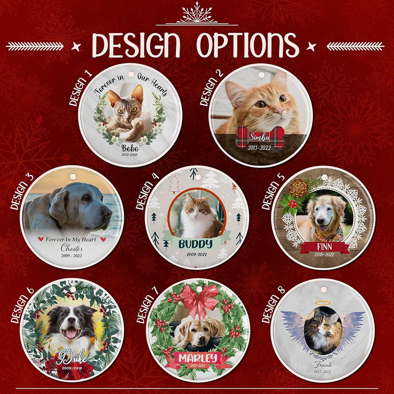 Touching Pet Memorial Ornament For Dogs And Cats - Custom Keepsake Gift For Pet Lovers