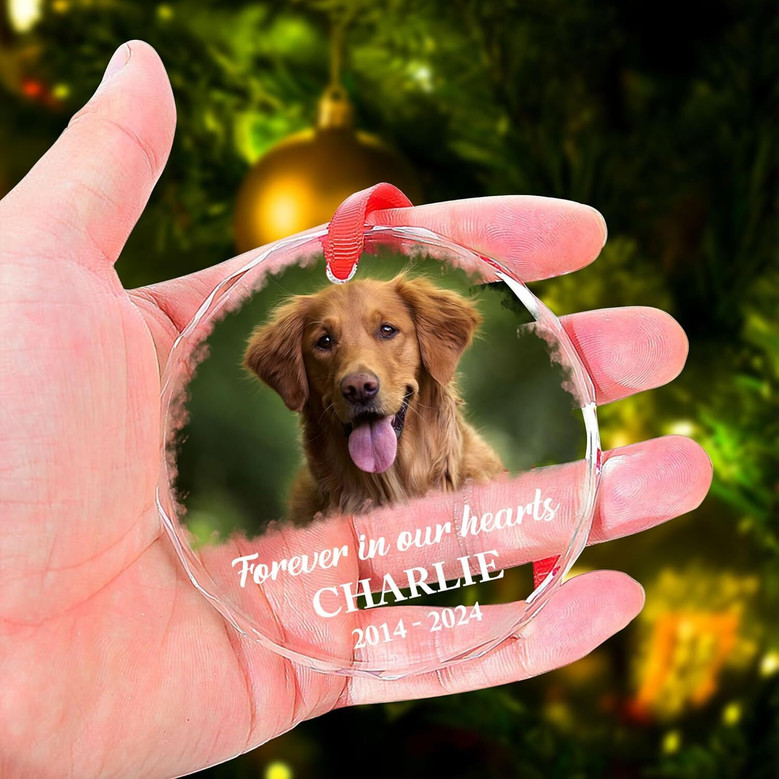 Personalized Dog Cat Memorial Ornament - Thoughtful Christmas Sympathy Gift For Pet Lovers