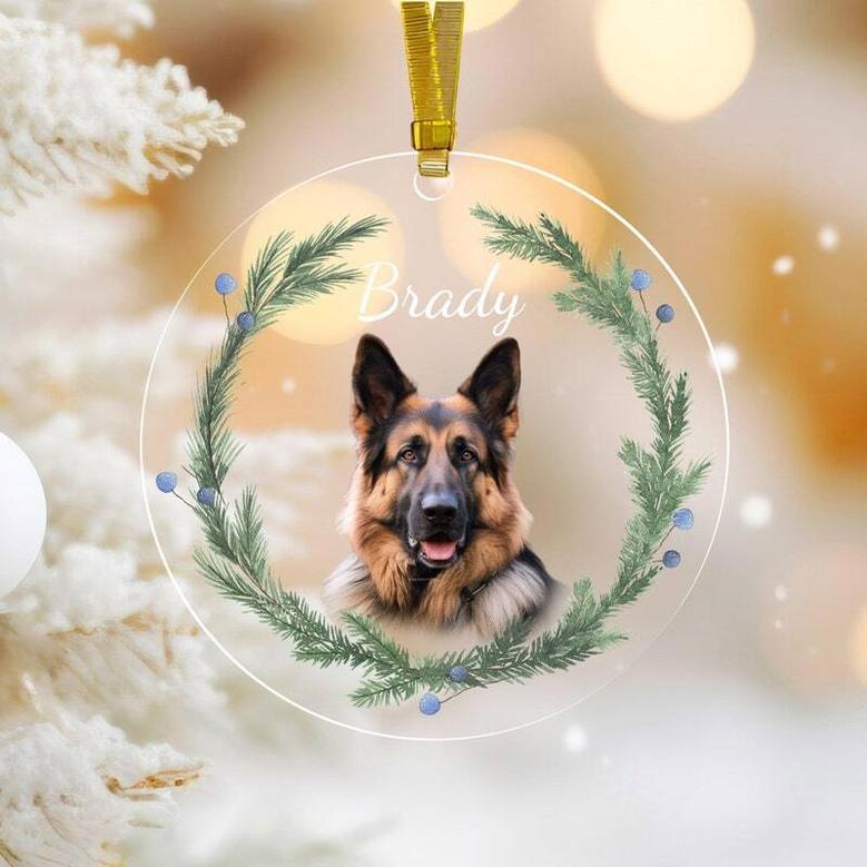 Personalized Dog Wall Art Ornament For Christmas - Custom Pet Photo Gift