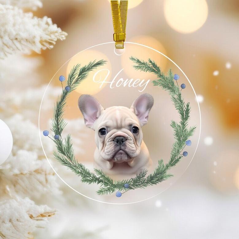 Personalized Dog Wall Art Ornament For Christmas - Custom Pet Photo Gift