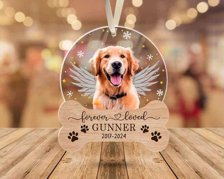 Personalized Dog Christmas Ornaments - Custom Pet Memorial Keepsake For Dog Lovers