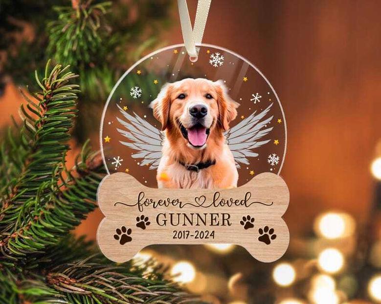 Personalized Dog Christmas Ornaments - Custom Pet Memorial Keepsake For Dog Lovers