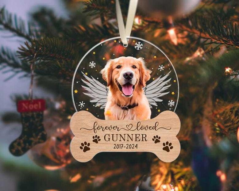 Personalized Dog Christmas Ornaments - Custom Pet Memorial Keepsake For Dog Lovers