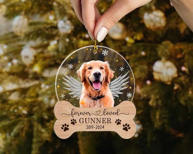 Personalized Dog Christmas Ornaments - Custom Pet Memorial Keepsake For Dog Lovers