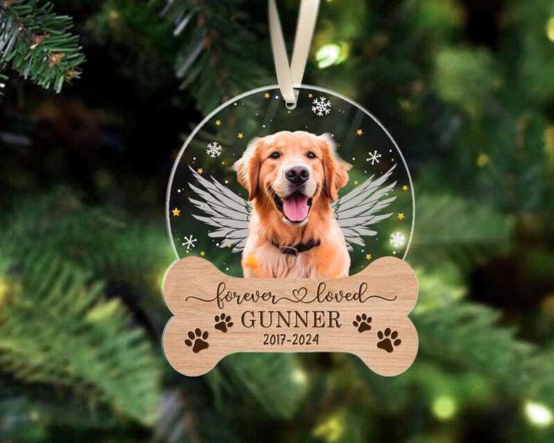 Personalized Dog Christmas Ornaments - Custom Pet Memorial Keepsake For Dog Lovers