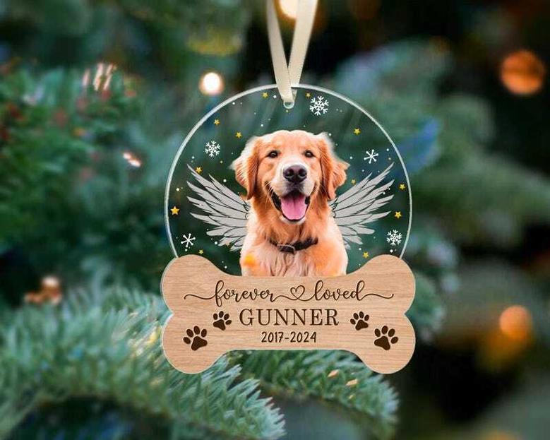 Personalized Dog Christmas Ornaments - Custom Pet Memorial Keepsake For Dog Lovers