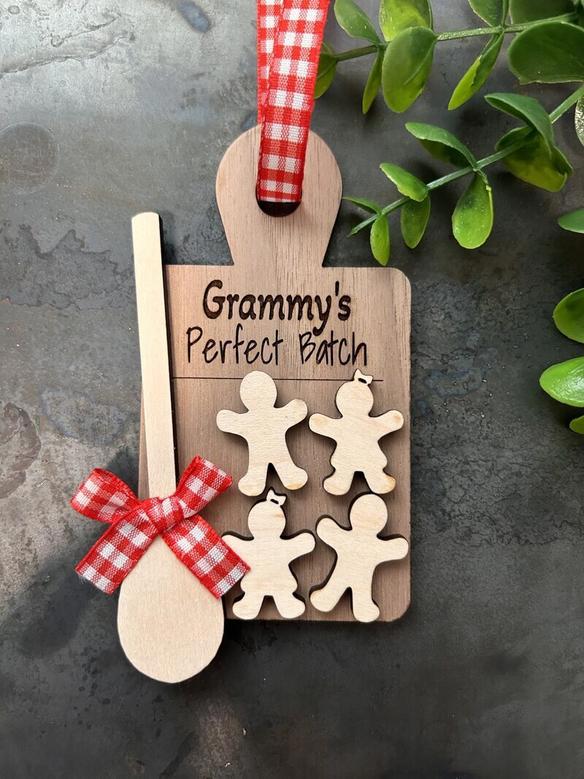 Thoughtful Grandma Kitchen Art - Personalized Family Ornament Gift For Bakers