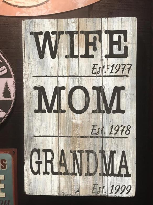 Thoughtful Family Wood Sign For Wife, Mom, Grandma Personalized Gift