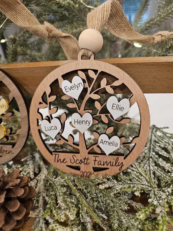 Personalized Grandma Family Tree Ornament For Christmas 2024 Home DéCor