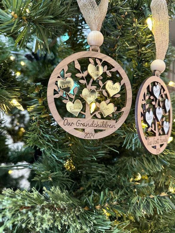 Personalized Grandma Family Tree Ornament For Christmas 2024 Home DéCor