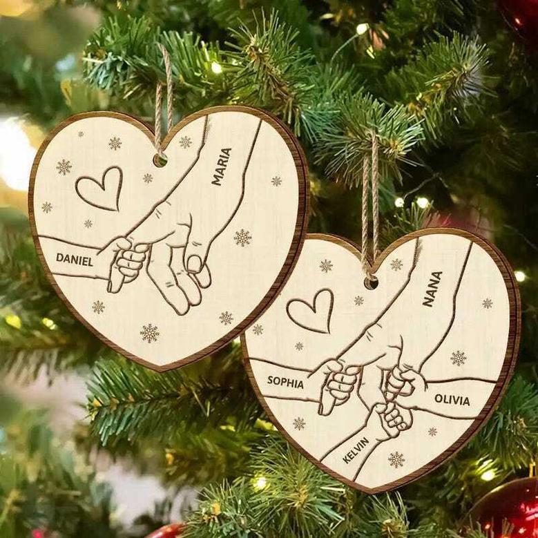 Personalized Grandkids Ornament For Grandma Grandpa - Unique Family Keepsake For Christmas