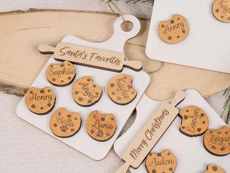 Custom Wooden Ornament Grandma Kitchen Art Family Name Christmas Gift For Grandparents