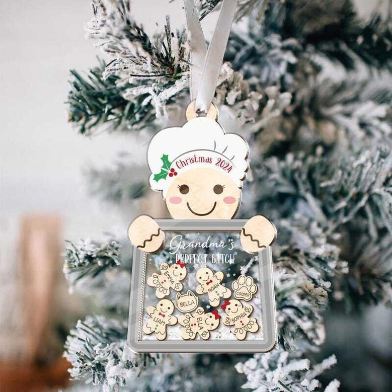 Nana's Perfect Batch Custom Ornament - Grandma Cookies With Grandkids' Names For Holiday DéCor