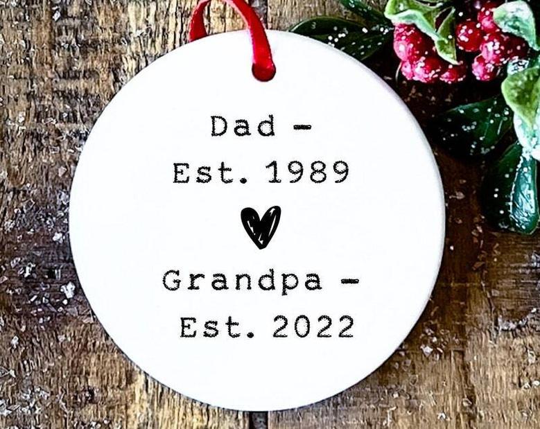 Thoughtful Grandpa To Be Ornament For Christmas - New Grandparent Reveal Gift