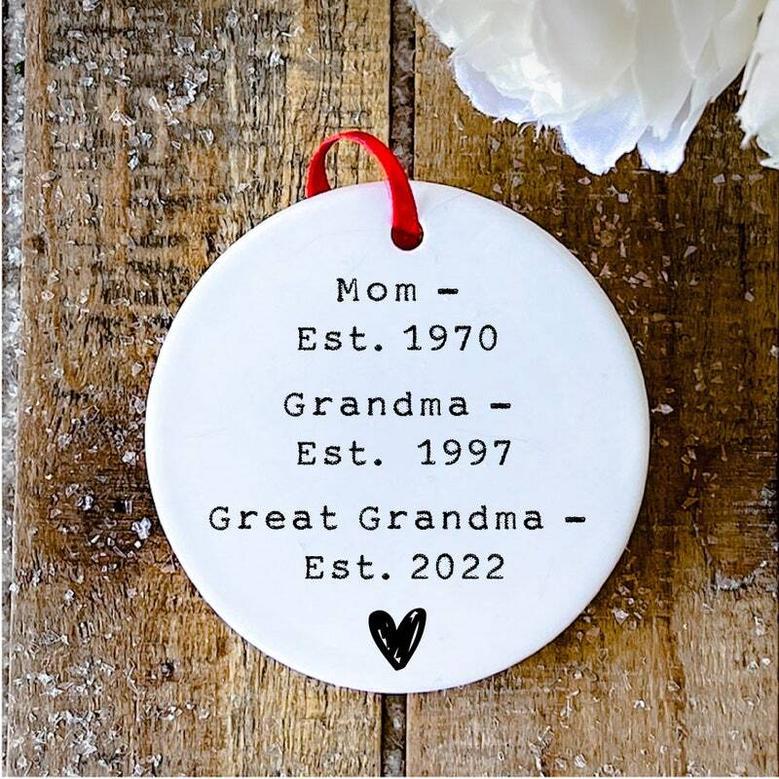 Thoughtful Grandpa To Be Ornament For Christmas - New Grandparent Reveal Gift