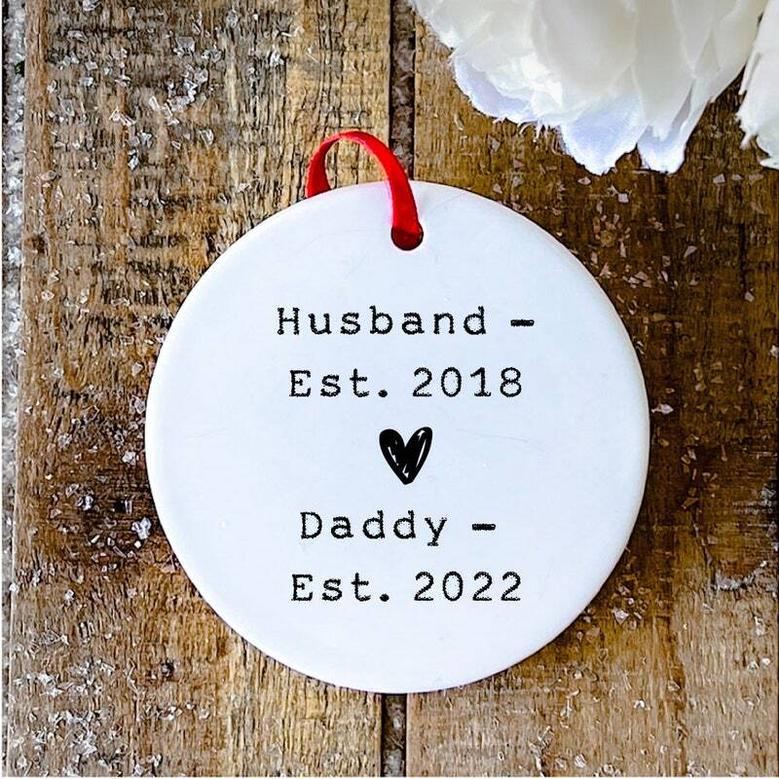 Thoughtful Grandpa To Be Ornament For Christmas - New Grandparent Reveal Gift