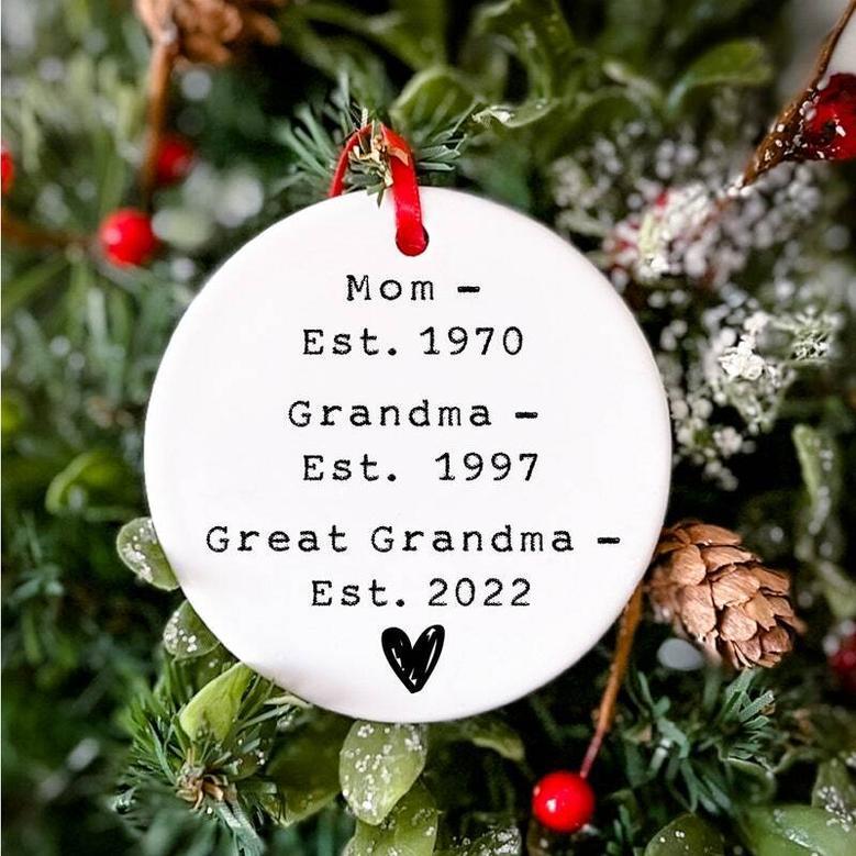 Thoughtful Grandpa To Be Ornament For Christmas - New Grandparent Reveal Gift