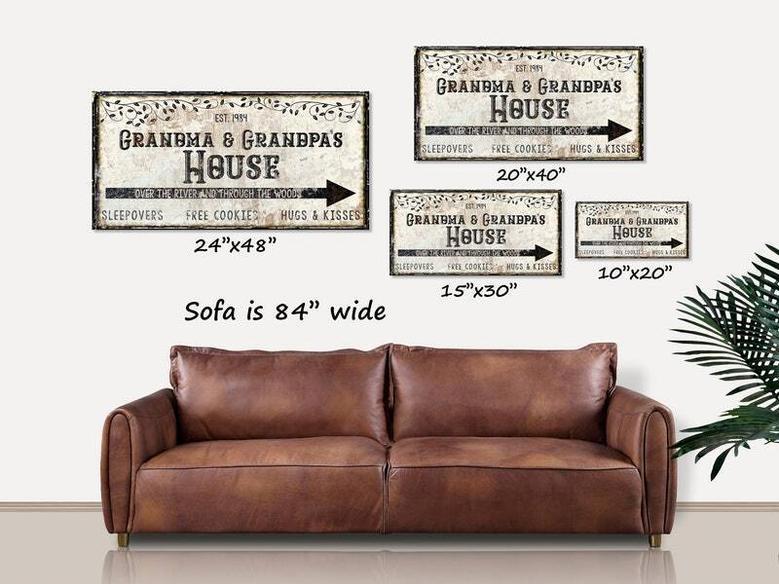 Thoughtful Grandpa Metal Sign For Grandparent's House Modern Farmhouse Decor