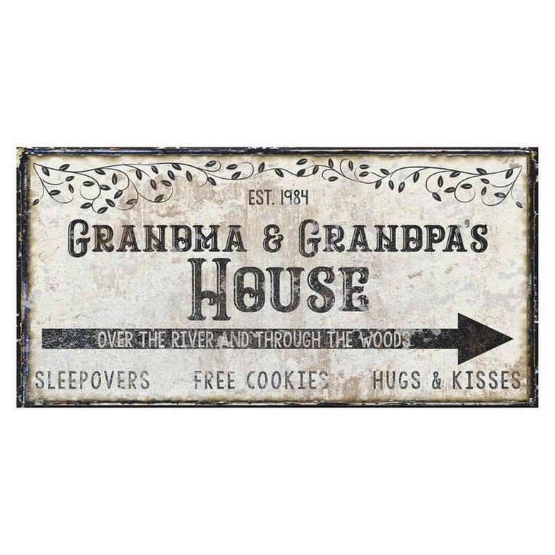 Thoughtful Grandpa Metal Sign For Grandparent's House Modern Farmhouse Decor