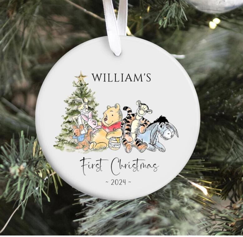 Thoughtful Personalized Classic Winnie The Pooh Baby Ornament For Grandma's First Christmas