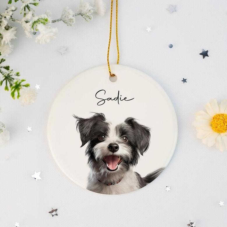 Heartfelt Personalized Dog Ornament - Custom Pet Portrait For Christmas Gifts