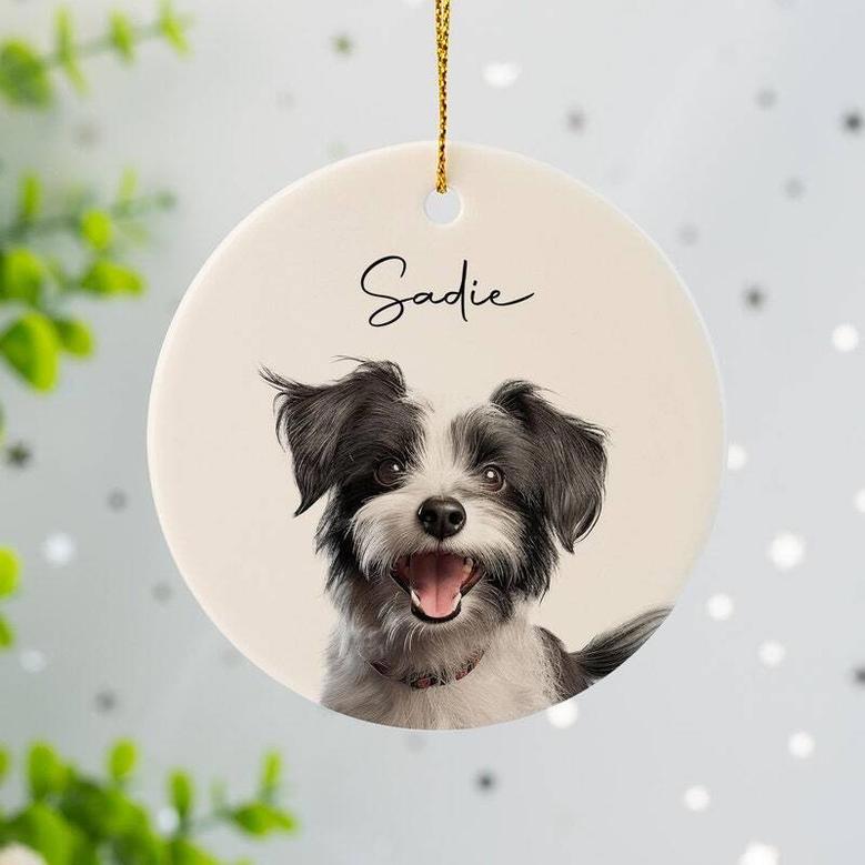 Heartfelt Personalized Dog Ornament - Custom Pet Portrait For Christmas Gifts