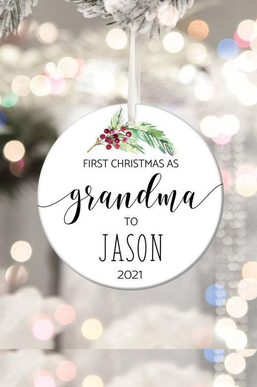 Heartfelt First Christmas Ornament For New Grandma - Personalized Keepsake