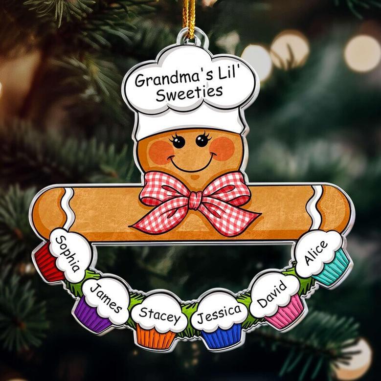 Heartfelt Grandma Kitchen Art Ornament Gingerbread Christmas Bauble For Nana Mom