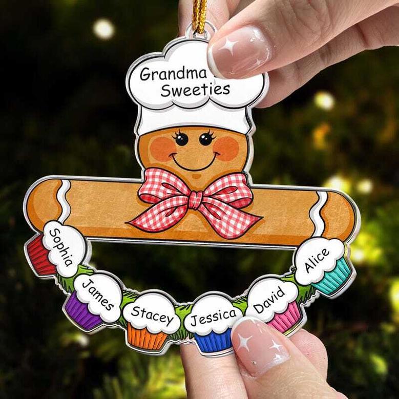 Heartfelt Grandma Kitchen Art Ornament Gingerbread Christmas Bauble For Nana Mom