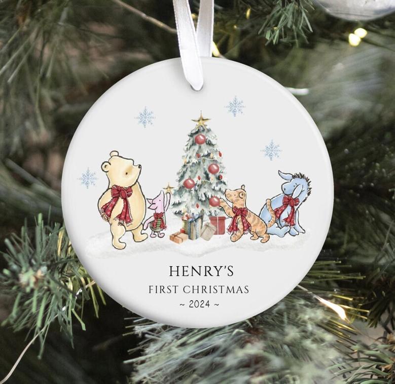 Thoughtful Personalized Classic Winnie The Pooh Baby Ornament For Christmas